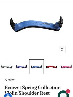 NWT Everest Spring Collection Violin Shoulder Rest 1/4